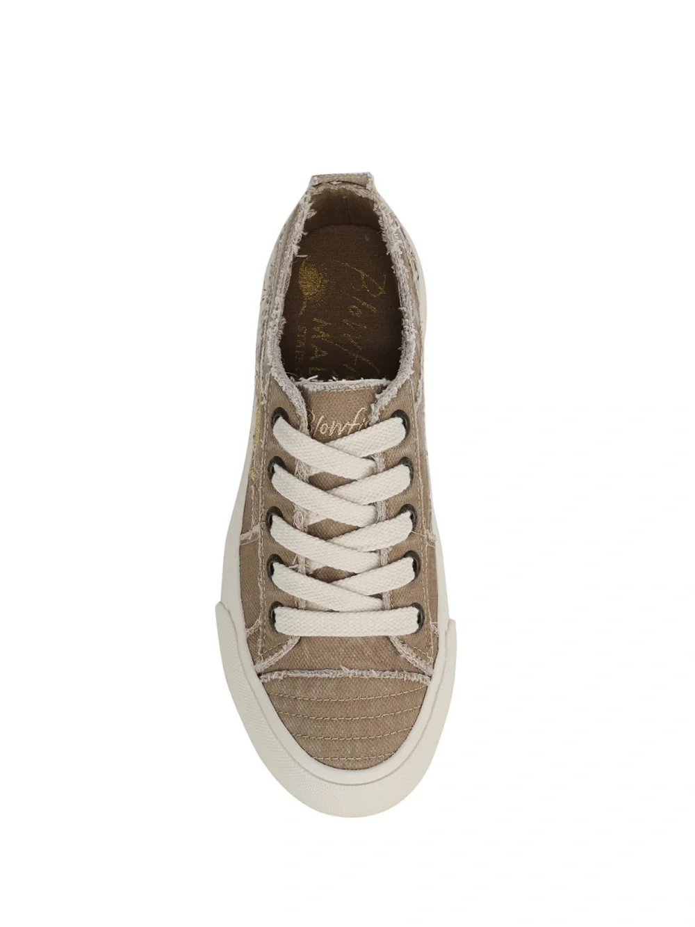 NWT🌀 Blowfish Casual Taupe Canvas Platform Sneaker with Floral Accent